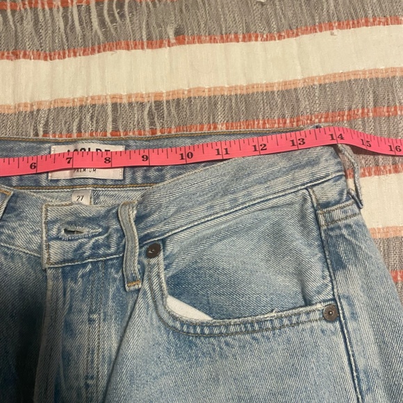 Agolde Riley High Rise Crop in Shatter Color - Picture 8 of 9